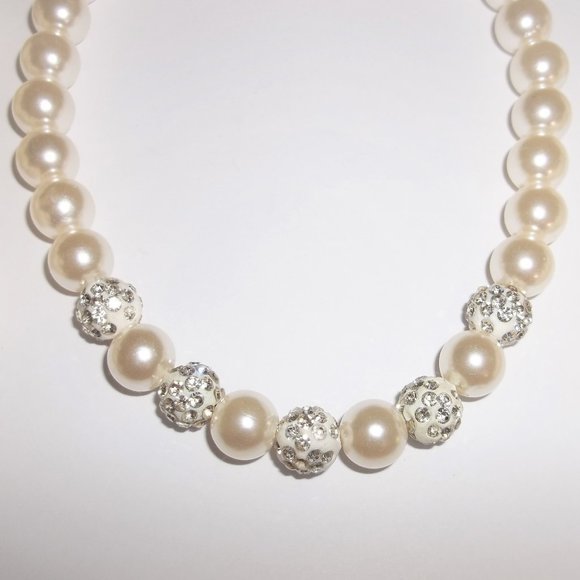 Fashion Jewelry Jewelry - Pre-owned Missing Some Stones, Necklace, Pearl Necklace, Cream Necklace, 7872